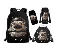 chaqlin Juego de mochila escolar para niños y niñas, bolsas escolares con lonchera y estuche para lápices, portabotellas de agua, juego de 4 bolsas para libros, bolsas para almuerzo, bolsa para