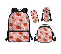 chaqlin Juego de mochila escolar para niños y niñas, bolsas escolares con lonchera y estuche para lápices, portabotellas de agua, juego de 4 bolsas para libros, bolsas para almuerzo, bolsa para