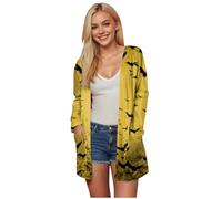 Chaqueta a Crochet para Mujer Cárdigans Verde Primavera Chamarra Crochet Corbata Caqui Segunda Abrigo Fluido Cuello Casino Torero Ante Especiales Pato Joven Marrones Petroleo Down
