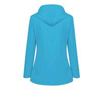 Chaqueta a prueba de viento casual con capucha para mujer chaqueta repelente mujer abrigos ligero color sólido abrigo clásico ropa con intemperies gabardina al aire libre camping senderismo, Sky Blue