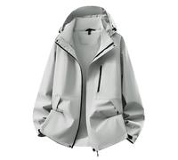 Chaqueta a prueba de viento para mujer impermeable - Chaqueta de running para mujer transpirable, abrigo de moda, chaqueta con bolsillo, gabardina, informal, abrigo exterior, chaquetas cómodas