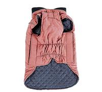 Chaqueta Abrigadora de Invierno Chaleco Traje Cálido de Nieve a Prueba de Viento Ropa Abrigo para Perros con Tiras Reflectora y Orificio para Arnés Rosado L