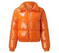Chaqueta acolchada cálida para mujer, abrigo de invierno corto y corto | Trajes de otoño, capas de invierno, ropa casual, looks de viaje, viajes de fin de semana, viajes diarios, jeans, leggings