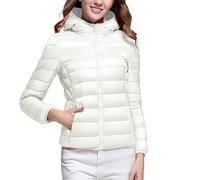 Chaqueta acolchada cálida para mujer, chaqueta acolchada ligera, chaqueta de invierno monocolor, chaqueta de invierno de manga larga de algodón, tallas grandes, chaqueta de plumón, adolescentes,