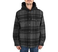 Chaqueta Acolchada Con Capucha A Cuadros Vans - Negra/Asfalto