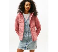 Tommy Jeans Cazadora acolchada Mujer Hooded con cremallera, Rosa (Tahiti Berry), M