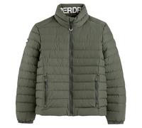 Chaqueta acolchada corta de cuello alto, para entretiempo Hombre Talla S. Color Verde