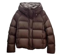Chaqueta acolchada corta de mujer, cálida, cortavientos y repelente al agua | Capucha extraíble y bajo ajustable para trabajo y escapadas; ligera, cálida y fácil de combinar con vaqueros o leggings.