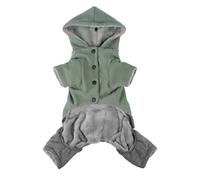 Chaqueta Acolchada De Algodón para Perro, Abrigo Cálido De Lana con Capucha, A Prueba De Frío, Yorkshire Terrier, Caniche, Shiba Inu, Schnauzer, Invierno,Verde,l