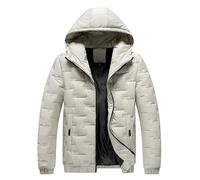 Chaqueta acolchada de invierno 2025 para hombre, abrigo de plumón para hombre, otoño e invierno, casual, cuello alto, manga larga, vacaciones, al aire libre, suéter de lana de punto, para el trabajo