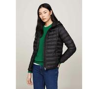 Chaqueta acolchada de manga larga con capucha Mujer Talla XS. Color Negro