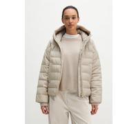 Chaqueta acolchada de plumón con capucha relajada Linen Beige 32