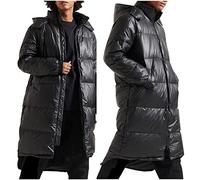 Chaqueta Acolchada Hombre, Chaqueta Invierno Hombre,Chaqueta De OtoñO E Invierno Para Hombre Chaqueta Larga De AlgodóN De Color SóLido De TamañO Chaquetas Acolchadas Abrigo De Bolsillo Con Sombrero