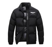 Chaqueta Acolchada Ligera A.s.t.o.n M.a.r_tin, Chaquetas ligera y cálida en invierno, para exteriores, otoño e invierno, días fríos y lluviosos, viento(Black,3XL)