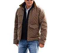 Chaqueta acolchada marrón elegante de John Dutton Yellow Season 04 para hombre | Chaqueta de algodón vaquero Kevin Costner, marrón, XL