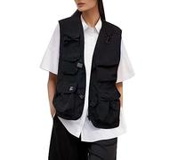 Chaqueta Acolchada Mujer - Chaleco Funcional Multibolsillo De Color SóLido para Mujer Chaqueta Sin Mangas para Exteriores De Ajuste Holgado Sudadera Yoga Mujer