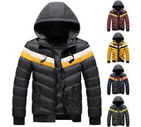 Chaqueta acolchada para hombre del Reino Unido con cremallera completa, color retazo, manga larga, con bolsillos, abrigo clásico de invierno, casual, cómodo, cuello alto, chaquetas térmicas acolchadas
