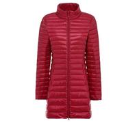 Chaqueta acolchada para mujer, cálida, ligera, acolchada, casual, a la moda, para uso diario e invierno, para mujer, rosso, 4XL