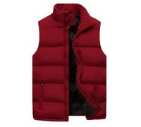 Chaqueta acolchada para mujer, chaleco acolchado para mujer del Reino Unido, chaleco acolchado casual con cuello de pie, chaleco de forro polar de color sólido con bolsillos con cremallera para
