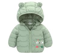 Chaqueta Acolchada para Niños Niñas Cómodo Lindo Abrigo de Plumas con Adorable Gatito Gruesa Cálida Cazadora de Plumifero Manga Larga con Capucha y Cremallera Caliente Cortavientos Invierno 1-5 Años