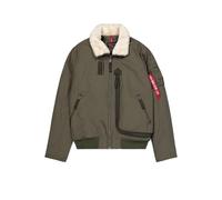 ALPHA INDUSTRIES Chaqueta de entretiempo oliva / blanco lana, Talla L