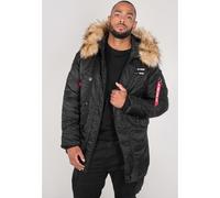 ALPHA INDUSTRIES Chaqueta de invierno 'Airborne' gris / rojo / negro / blanco, Talla S