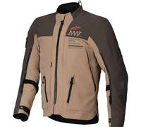 Alpinestars AMT-8 Stretch Drystar XF Chaqueta textil de moto impermeable, marrón, tamaño XL para Hombres