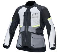 Alpinestars Andes Air, Chaqueta textil Drystar 4XL male Gris Claro/Gris Oscuro/Negro/Amarillo Neón