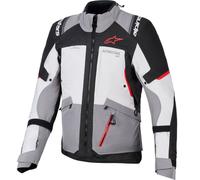 Alpinestars Andes V4 Drystar Chaqueta textil impermeable para motocicleta, gris-rojo, tamaño XL para Hombres