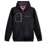 Alpinestars, Convex Tech Fleece, Sudadera con Capucha Y Cremallera, Negro, S, Hombre
