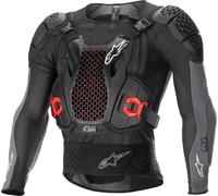 Alpinestars Bionic Plus V2 Chaqueta protectora, negro/rojo, Talla XL