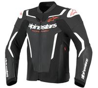 Alpinestars Chaqueta de cuero para motocicleta GP Force V2 Negro/Blanco Talla 48