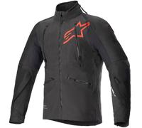 Alpinestars Hyde XT Stretch Drystar XF chaqueta textil impermeable para motocicletas, negro-rojo, tamaño L para Hombres