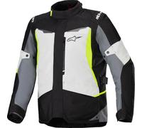 Alpinestars ST-1 Chaqueta textil de moto impermeable, Gris oscuro/negro/amarillo neón, Talla S