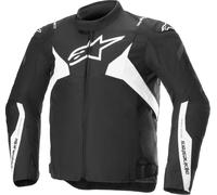 Alpinestars T-Jaws V4 Chaqueta textil de moto impermeable, Negro/Blanco, Talla XXL