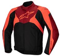 Chaqueta Alpinestars Impermeable T-Jaws V4 en Negro/Rojo Fluo/Rojo Oscuro XL