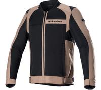 Alpinestars Luc V2 Air Chaqueta textil para motocicleta, negro-marrón, tamaño M para Hombres