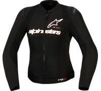 Alpinestars Stella SMX Air Chaqueta textil de motocicleta para damas perforada, Negro/Blanco/Rojo, Talla S
