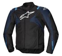 Alpinestars T-Jaws V4 Chaqueta textil de moto impermeable, negro-azul, tamaño S para Hombres