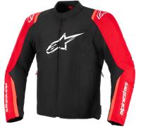 Alpinestars T-SPS V2 chaqueta textil impermeable para motocicleta, negro/neón rojo, Talla 3XL