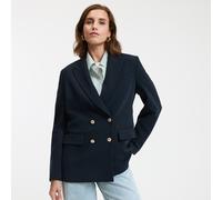 Chaqueta americana recta de oficial, Signature AURIANE Mujer Talla 42. Color Azul