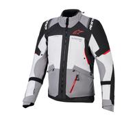 Alpinestars Andes V4 Drystar impermeabile Giacca tessile moto, grigio/rosso, 3XL