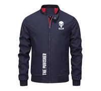 Chaqueta béisbol hombre Anti-Hero Fan, Chaqueta piloto informal de moda actual, adecuada para senderismo, deporte y actividades al aire libre, classic(Navy Blue,5XL)