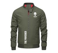 Chaqueta béisbol hombre Anti-Hero Fan, Chaqueta piloto informal de moda actual, adecuada para senderismo, deporte y actividades al aire libre, Tejido(Green,M)