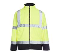 Chaqueta Blackrock Hi Vis Amarillo y Negro, Hombre y Mujer, Cálida, Cortaviento y Resistente al Agua, Reflectante de Alta Visibilidad, Totalmente Certificada EN