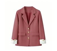 Chaqueta Blazer Mujer Casual Elegante, Americana con Solapa y Manga Larga, Prenda Exterior Versátil para Oficina, Ocio y Vestimenta Diaria