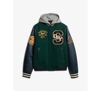 Chaqueta bomber con capucha y parche Superdry College XL