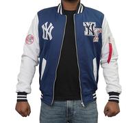 Chaqueta bomber de baloncesto NY Yanks para hombre, MA-1, Liga de Béisbol, vintage, New York, Varsity, chaqueta de poliéster para hombre, Azul, Small