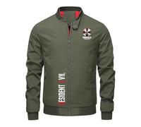 Chaqueta bomber hombre Horror Video Game Enthusiast, Tejido resistente y muy duradero, adecuada para todas las estaciones intermedias y salidas diarias, classic(Green,3XL)