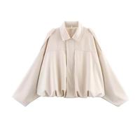 Chaqueta Bomber Mujer Ante Sintética Chaquetas Moto Otoño Invierno Entretiempo Abrigo de Piloto con Cremallera y Solapa CláSica Moda Abrigos Corta Ligera Cómoda Talla Grande Gabardina Parka Casual